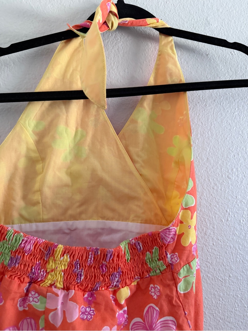 Vintage Lilly Pulitzer Halter Dress Floral Mini Y2K Summer XS/2 - Picture 3 of 4